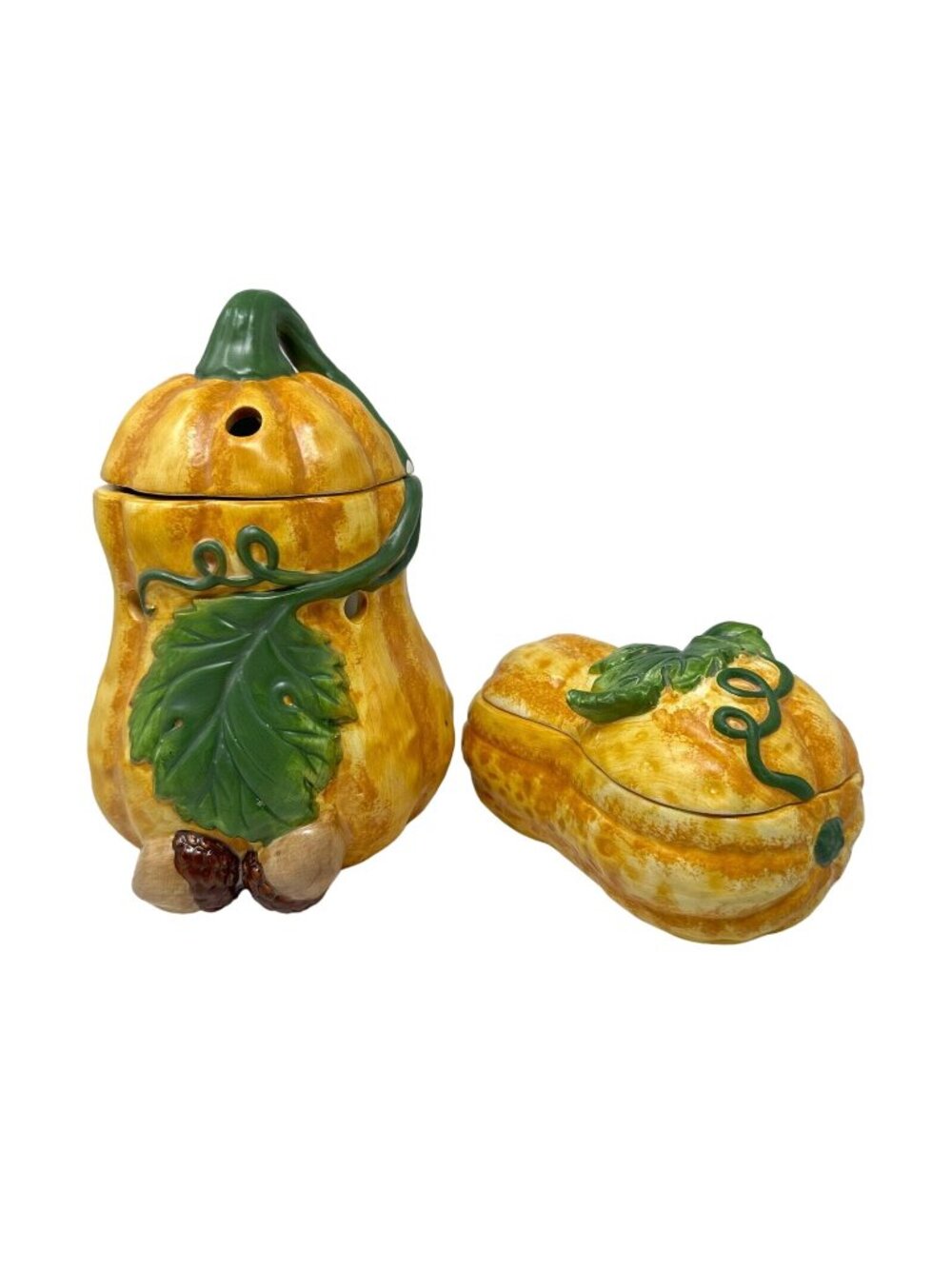 Yankee Candle Fall Pumpkin Gourd Wax Tart Warmer Tea Light Holder READ
